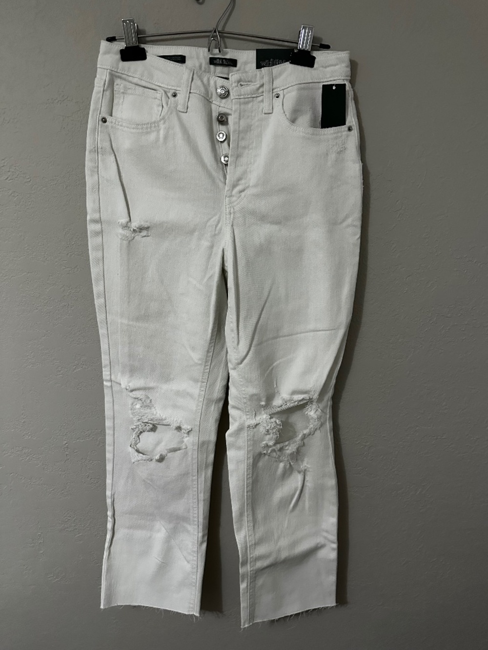 Wild Fable Super High Rise Slim Straight White Jeans